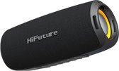 Hifuture Gravity luidspreker - Bluetooth speaker draadloos 5.3 - 12 Uur Speeltijd - IPX7 Waterdicht - Schakelen Tussen Twee Bluetooth-Apparaten - RGB LED-Licht - Kleur Zwart