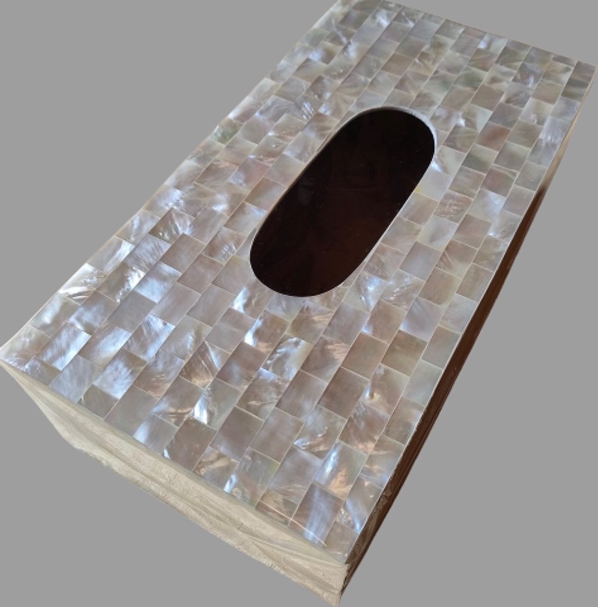 Goedkoopste Tissue box Mother of pearl tissuebox shell box parelmoer parels zakdoekhouder
