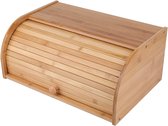 Bamboe broodtrommel Broodtrommel met roldeksel Ruime broodmand Broodopslag Langere verse lunchbox voor keukenboodschappen - 40 x 27 x 17,3 cm