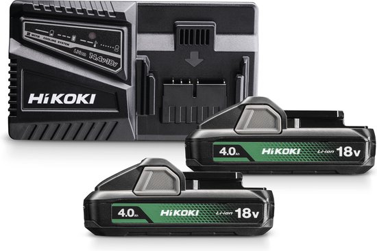 Hikoki Powerpack 18V 4.0Ah 2x BSL1840M + UC18YFSL - UC18YFSLWEZ