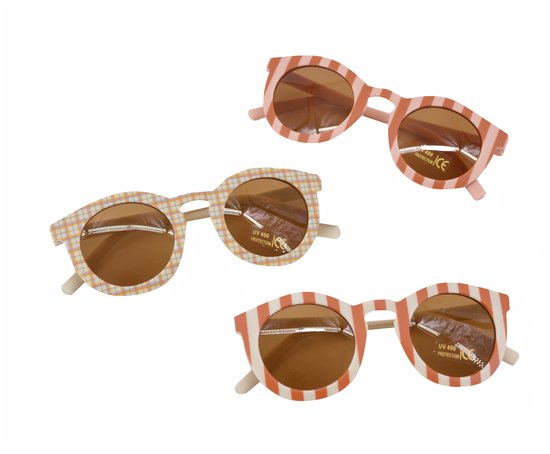 Kinder Zonnebril - Ruit Crème - UV400 - Kunststof - Fashion Favorite van Merkloos — afbeelding 2