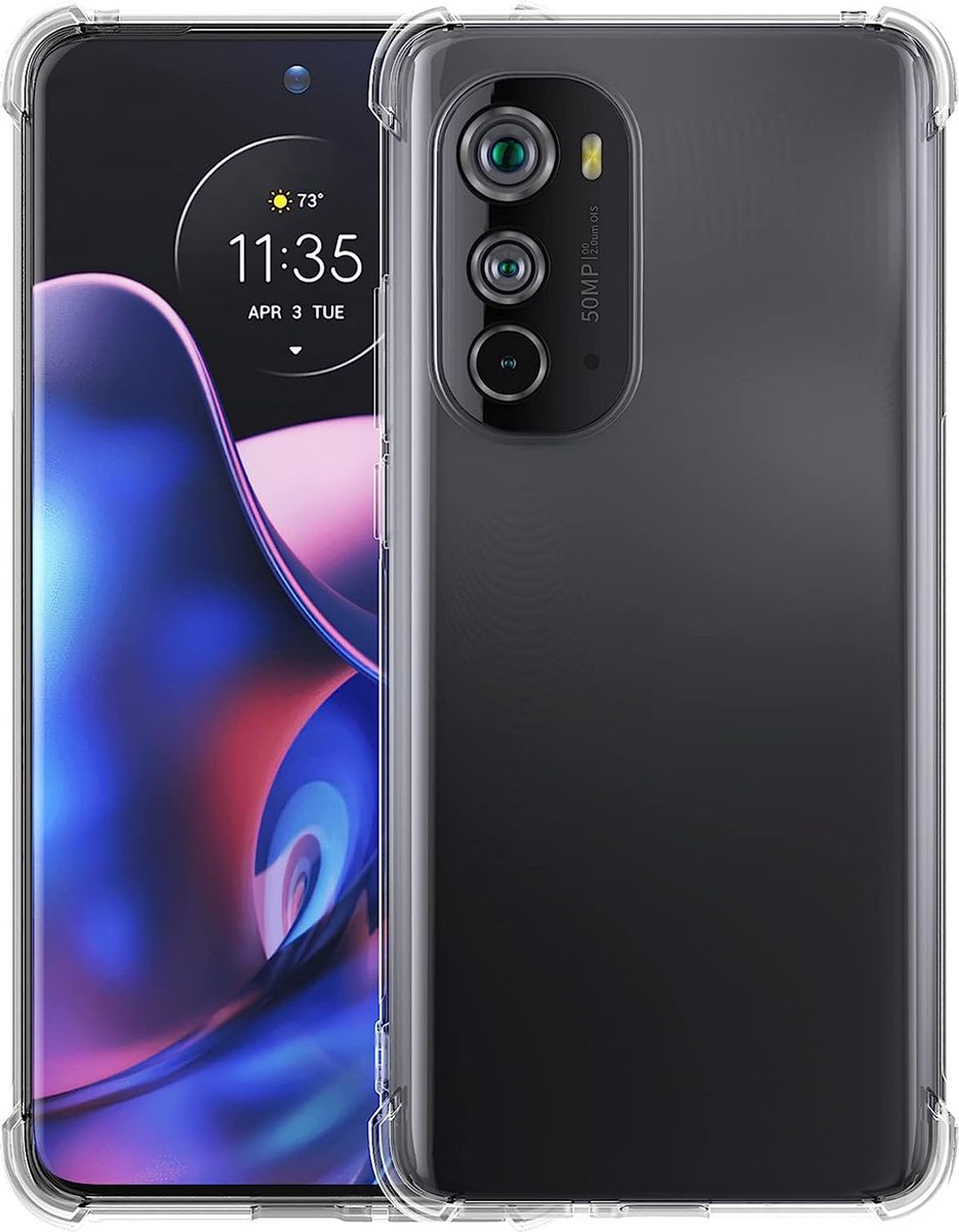 Hoesje geschikt voor Motorola Moto Edge 2022 - Back Cover Case ShockGuard Transparant