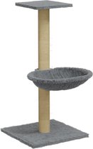 vidaXL - Kattenmeubel - met - sisal - krabpaal - 74 - cm - lichtgrijs