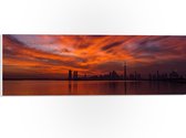 PVC Schuimplaat- Stad - Gebouwen - Water - Lucht - Kleuren - 60x20 cm Foto op PVC Schuimplaat