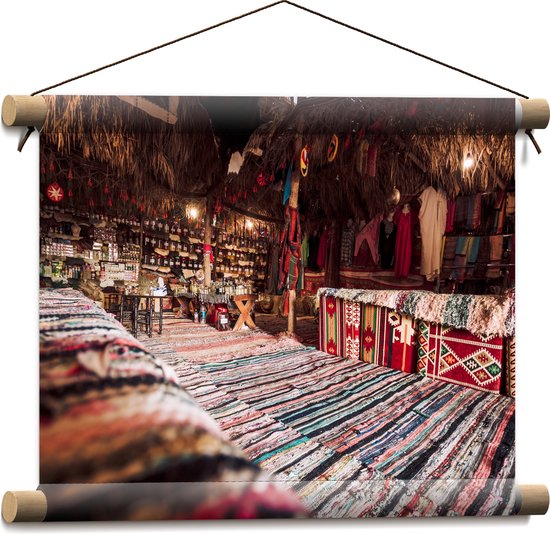 Textielposter - Traditionele Markt in Egypte - 40x30 cm Foto op Textiel