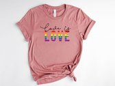 Lykke LGBTQ Unisex T-Shirt| Love is Love T-shirt| Pride | Rainbow | Mauve | Maat S