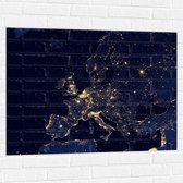 Muursticker - Kaart van Europa - 100x75 cm Foto op Muursticker