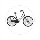 Autocollant - "Vélo" - Étiquettes - Rond 39mm - Wit/ Zwart - 500 Pièces
