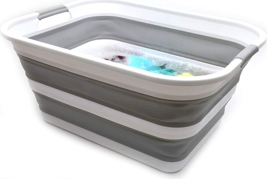 Curver Curver Wasmand Bianca Ergo 45 liter Wit met zwarte grepen - Groothandel Helms B.V