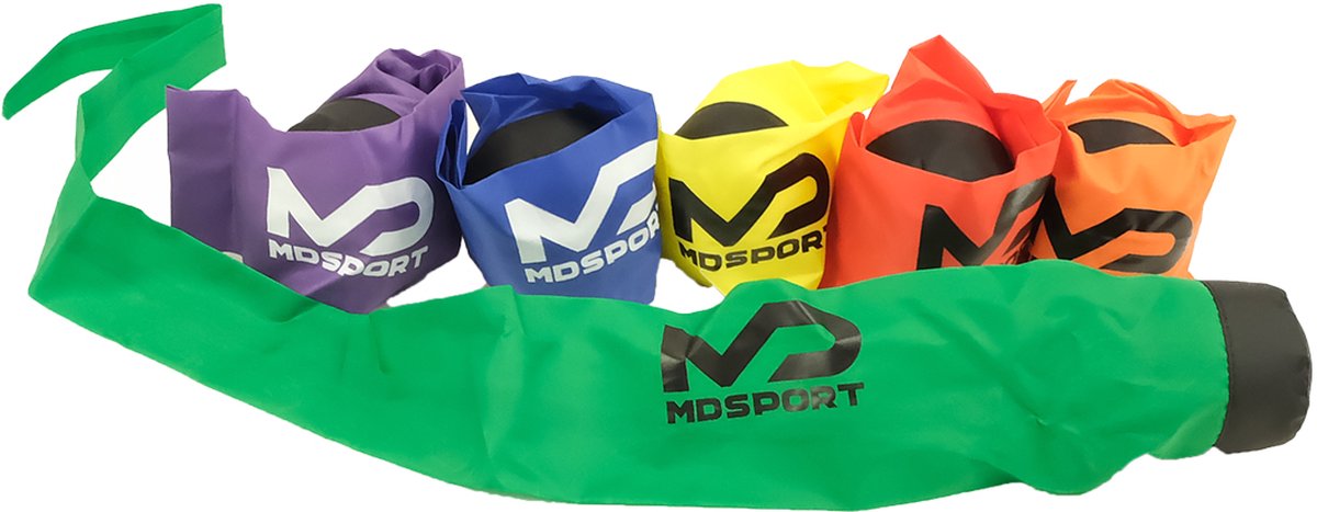 MDsport - Staartballen set - Staartbal - Komeetbal - Comeetbal - Set van 6 - 6 kleuren