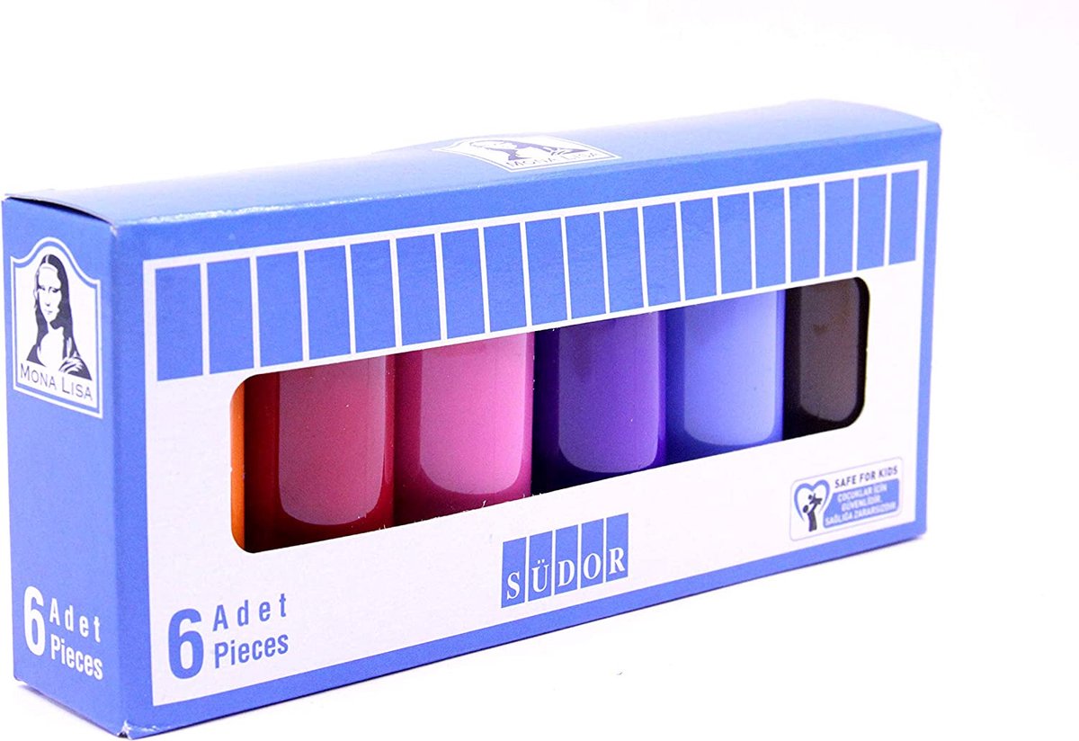 Acrylverfset voor kinderen en volwassenen | Universele verf voor hout, steen, canvas, polyester, papier, gips, stof, leer, metaal | Acrylverfset (6 x 40 ml medium tinten) — afbeelding 5