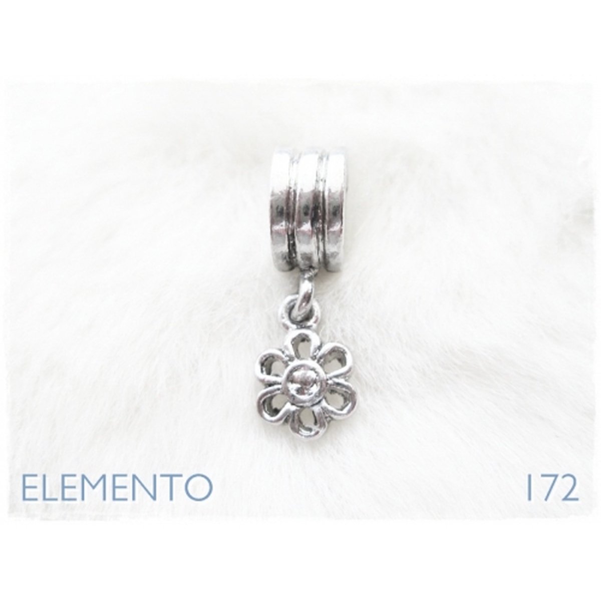 delicatesse Tegenslag Efficiënt Elemento beads - bedel met hanger - bloem crystal blank - rhodium -  volwassenen... | bol.com