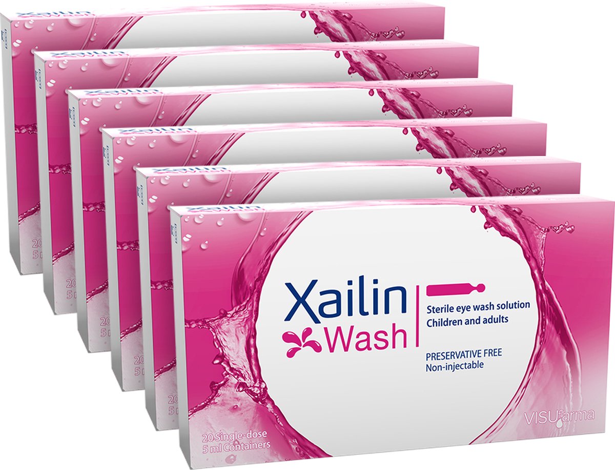 Xailin Wash solution pour lavage oculaire stérile 20 x 5 ml 1 Pièce