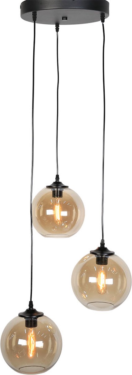 Bozl Hanglamp 3 Li̇cht, Amber, Small, Industrieel, Metropolitan, Modern, Overig, Retro, Eetkamer