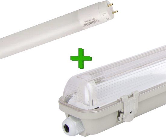 LED TL verlichting 60 cm | IP65 waterdicht armatuur incl. LED TL buis | Koppelbaar | 9 watt | 6000K neutraal wit | 860