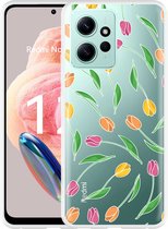 Cazy Hoesje geschikt voor Xiaomi Redmi Note 12 4G Tulpen