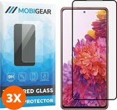Mobigear Screenprotector geschikt voor Samsung Galaxy S20 FE Glazen | Mobigear Curved Screenprotector - Case Friendly - Zwart (3-Pack)