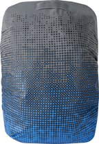 Bagcover reflecterend, rugzakhoes, rugzakhoes zilver-blauw reflecterend