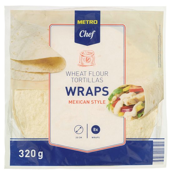 METRO Chef Tortilla Wraps 20 cm 8 stuks 14 x 320 gram