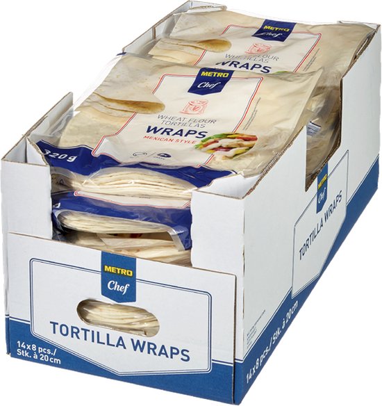 METRO Chef Tortilla Wraps 20 cm 8 stuks 14 x 320 gram