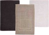 Badmat met antislip aan de onderkant - Beige - 100% katoen - 50 x 80 cm - MANSIONA - Stevige kwaliteit - Anti-slip badkamermat