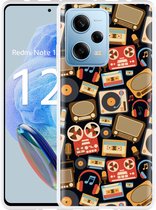 Cazy Hoesje geschikt voor Xiaomi Redmi Note 12 Pro 5G Retro Patroon