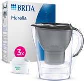 BRITA Waterfilterkan Marella Cool + 3 stuks MAXTRA PRO Filterpatronen - 2,4 L - Grijs | Waterfilter, Brita Filter