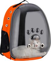 The Astronaut spacecapsule by Worldstar Products - Oranje - 42x32x24cm - Huisdieren accessoires, benodigdheden - draagtassen - Transparant - katten - honden