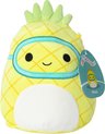 foto van Squishmallow Knuffel - 19CM - Maui the Yellow Pineapple with Scuba Mask