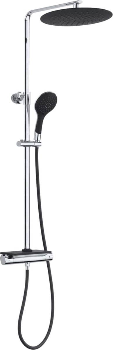 EISL GRANDE VITA Hoofddouche Set - Met Thermostatische Mengkraan - Chroom-Zwart