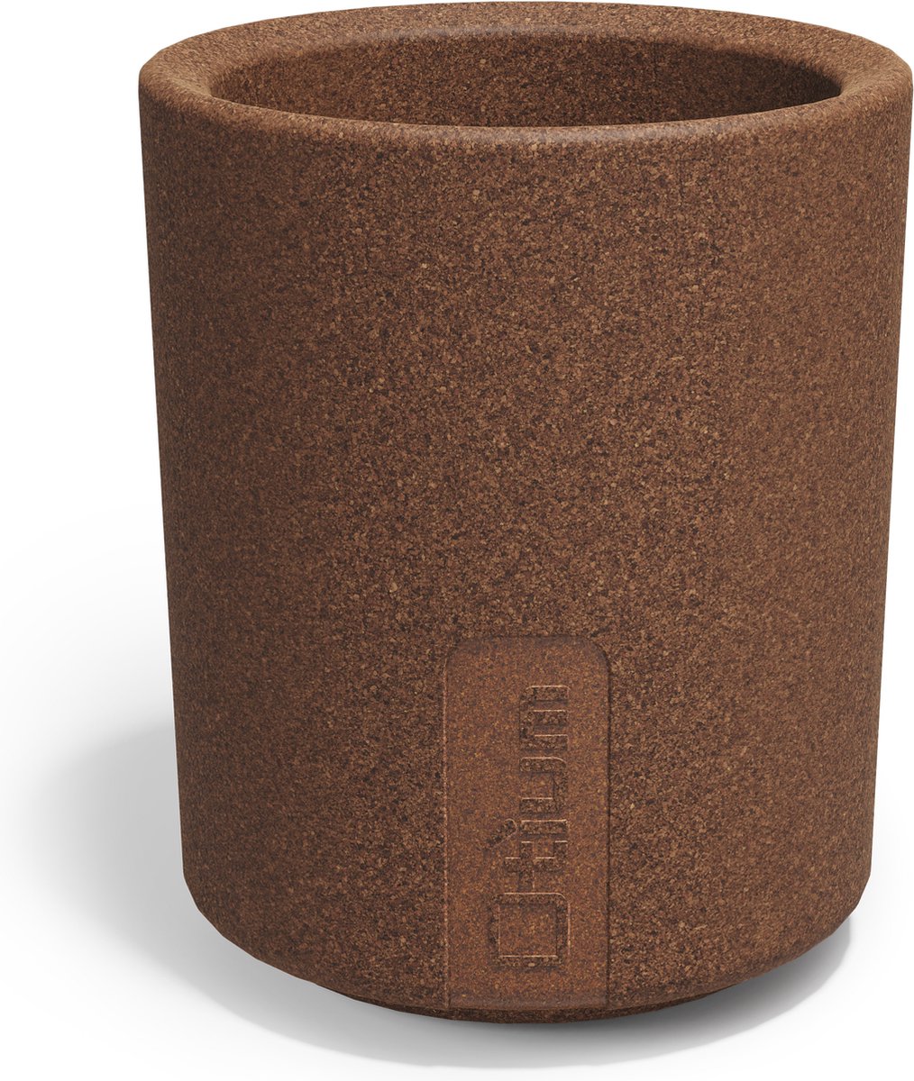Otium bloempot dubbelwandig Mensa 19 cm terra cotta cork