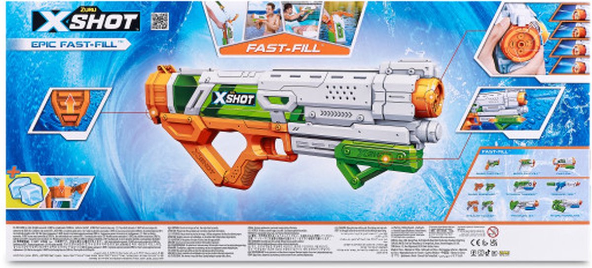 ZURU - XSHOT - Water Fast-Fill Epic Water Blaster - Waterpistool - 1000ML — afbeelding 16