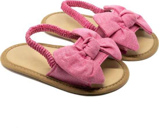Siya Baby - sandalen - meisjes - roze - strik - maat 17