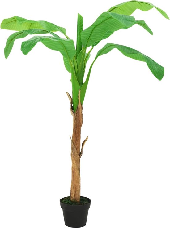 vidaXL - Kunstboom - met - pot - banaan - 180 - cm - groen