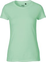 Fairtrade Ladies Fit T-Shirt met ronde hals Dusty Mint - XL