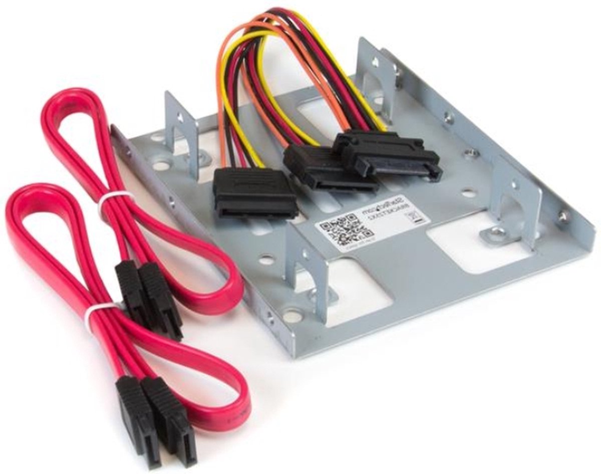 StarTech.com Dubbele 25 inch naar 35 inch HDD-steun voor SATA harde schijven 25 inch naar 35 inch steun met 2 schijven voor montagebay
