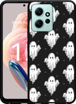 Cazy Hoesje Zwart geschikt voor Xiaomi Redmi Note 12 4G Spookjes