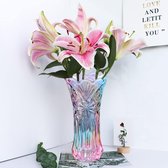 Kristallen glazen bloemenvaas, regenboogkleurige glazen vaas, plantenbak, decoratieve vaas voor thuis, eettafel, hartstuk, decoratie, accessoires, bruiloft, vakantie, feest