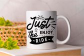 Tasse Enjoy juste le Ride- moto - Ride - vélo - j'aime la Motorcycle - Motorcycle- j'aime le vélo - sport - bicyclette - Life et Motorcycle - Addict de vélo - équitation.