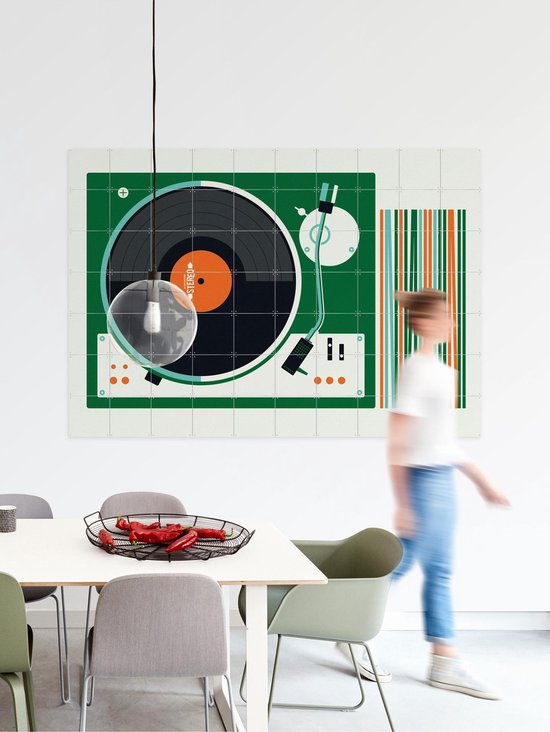 IXXI Record Player - Décoration murale - Vintage - 140 x 100 cm