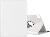 Draaibaar Tablethoes met Standaard geschikt voor Apple iPad Pro 4/5/6 | 12.9 (2020/2021/2022) | Tabletcase Bookcase met regelbare standen | Tablet Hoes Hoesje met 360 graden Rotatie - Wit