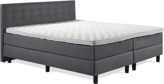 Boxspring Luxe 200x210 Knopen Antracite