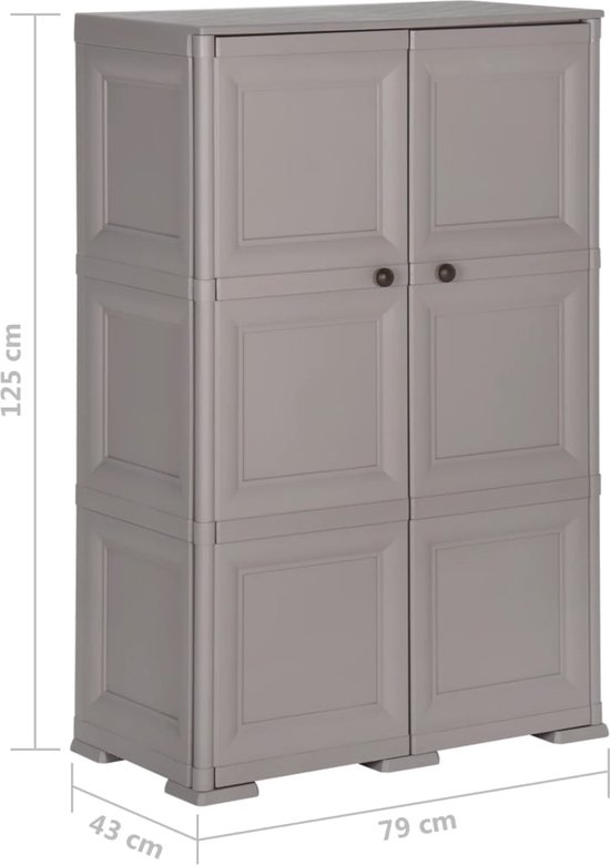 Vidaxl armoire en plastique 68x39x171,5 cm VIDAXL Pas Cher 