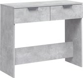vidaXL - Wandtafel - 90x36x75 - cm - bewerkt - hout - betongrijs