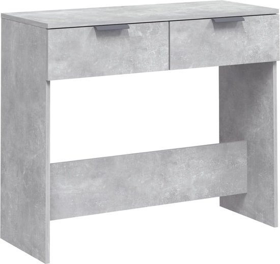 vidaXL Table console 90 x 36 x 75 cm Bois d'ingénierie Gris béton