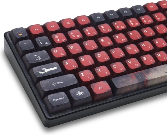 Teclas XVX Shine Through - Teclas PBT Double Shot 60 65 75 100 por cento, teclas de impressão