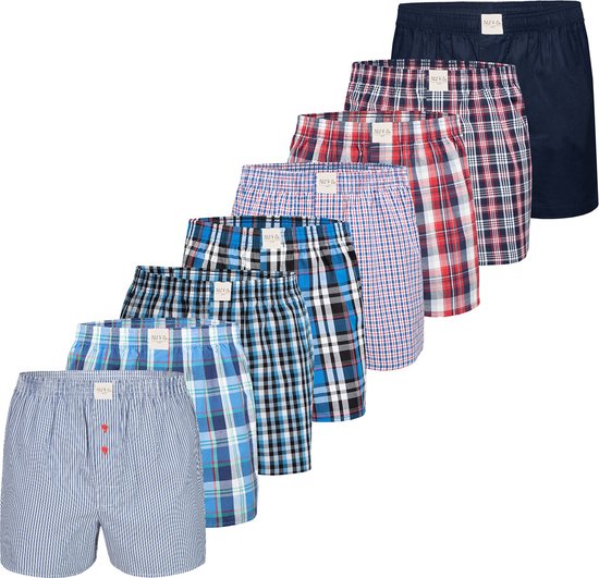 Phil & Co Wide Boxers Men Core Multipack 8-Pack - Taille L - Boxer ample homme | Slips