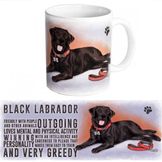 Koffie mok zwarte Labrador