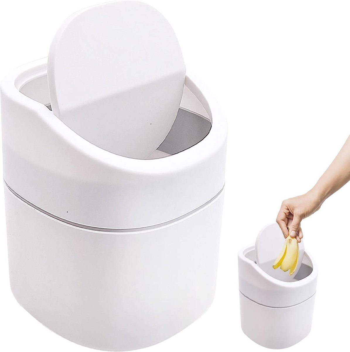 Mini poubelle de bureau mignonne avec mini poubelles de comptoir à  couvercle basculant