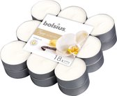 Bol.com Bolsius - Geurtheelichtjes 'True Scent' (18 stuks- 4 branduren per theelichtje- vanilla) aanbieding
